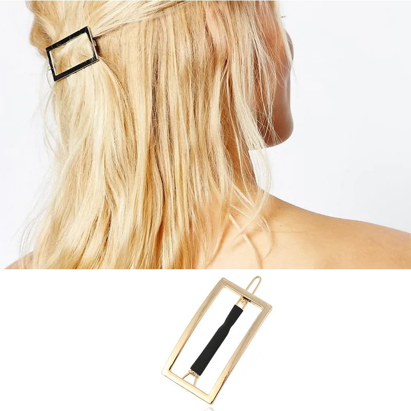 Заколки для волос для Для женщин ювелирное изделие в виде заколки минимальным геометрический Сплав Прямоугольный аксессуары шпилька для