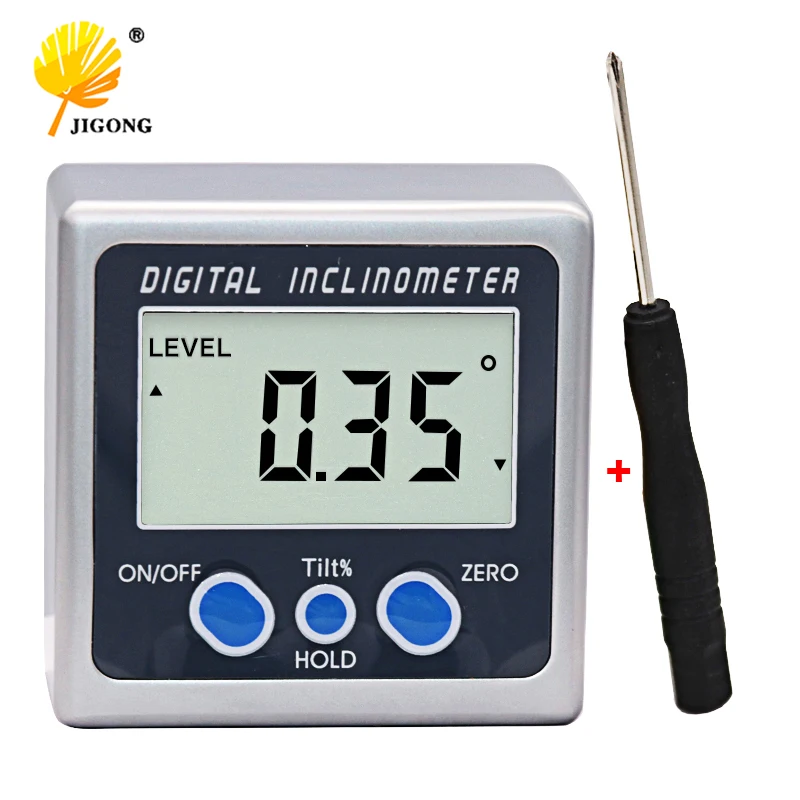  JIGONG Precision digital protractor inclinometer Level box digital angle finder Bevel Box with magn