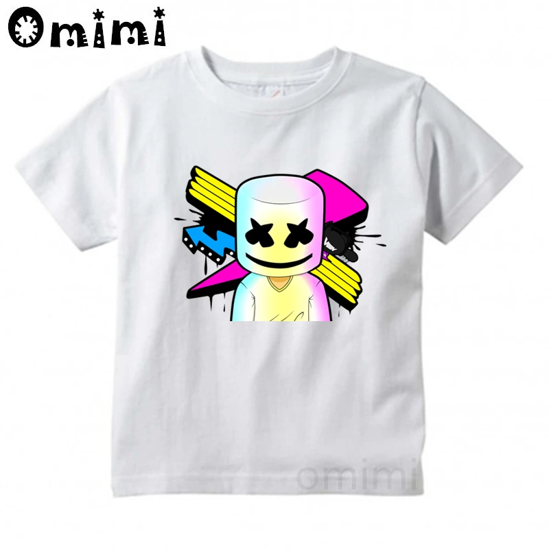 

Kids New Marshmello T Shirt Dj Music Children T Shirt Marshmello Face Man Boys Girls Tops Tees Fashion Summer Tshirt, HKP6061