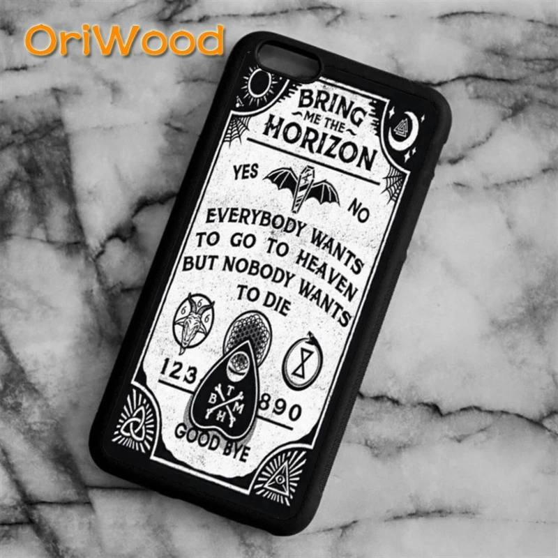 

OriWood Great BMTH Ouija Board BnW Case cover For iPhone 6 6S 7 8 Plus X 5 5S SE Samsung galaxy S5 S6 S7 edge S8 Plus Note 8