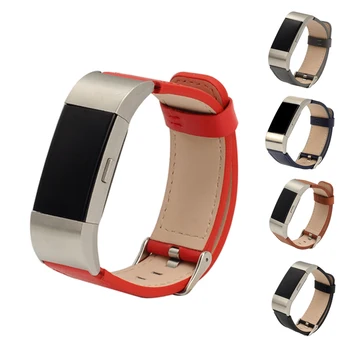 

2018 New Arrival 23cm Genuine Leather Wristwatch Band Watch Strap For Fitbit Charge 2 Tracker 5 Colors for Choice