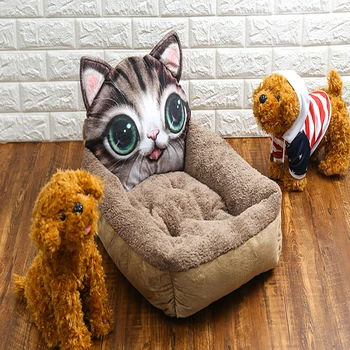 

Soft Warm Puppy Pet Bed Sofa Cushion Lace oval kennel Pad Christmas Gift Home Use B203