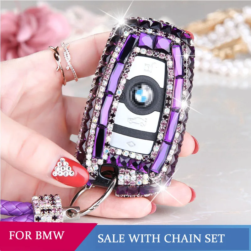 

Car Remote Key Fob Case Holder Cover with Keychain For BMW 1 2 3 4 5 6 7 Series X3 X4 520 525 f30 f10 F18 118i 320i M3 M4 M5