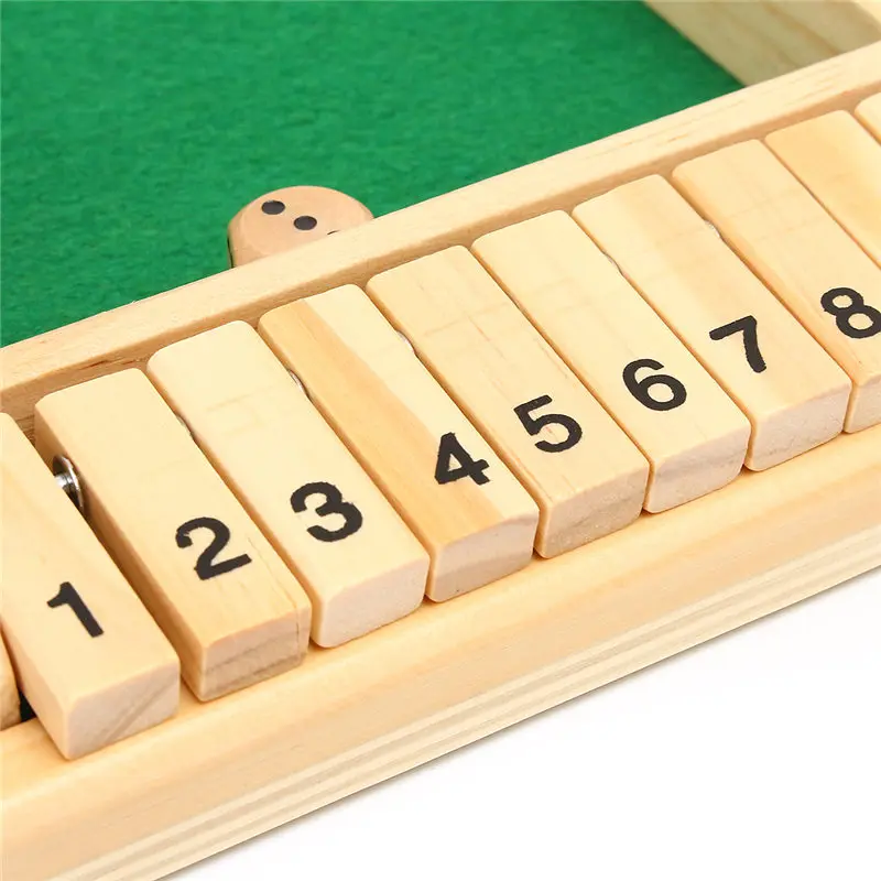 Традиционная игра Shut the Box деревянная доска количество питьевой кости игрушка Семейная Игра забавное развлечение настольная игра