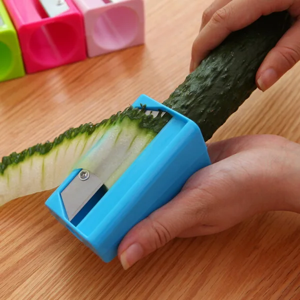 

Carrot Cucumber Sharpener Peeler Kitchen Tool Vegetable Fruit Curl Slicer