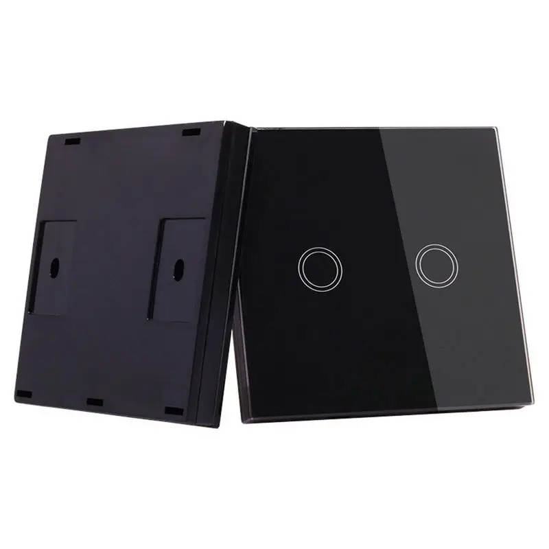 

RF433 MHz 86 type Wall Touch Remote Control Switch Wireless RF Transmitter Tempered Glass Panel Switch