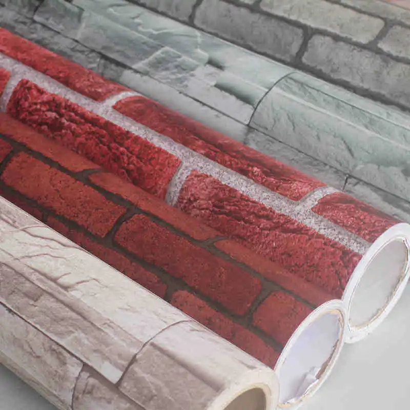 

1.22M*50M Waterproof brick print self-adhesive wallpaper imitation sticker dining room living room background wallpaper 3D