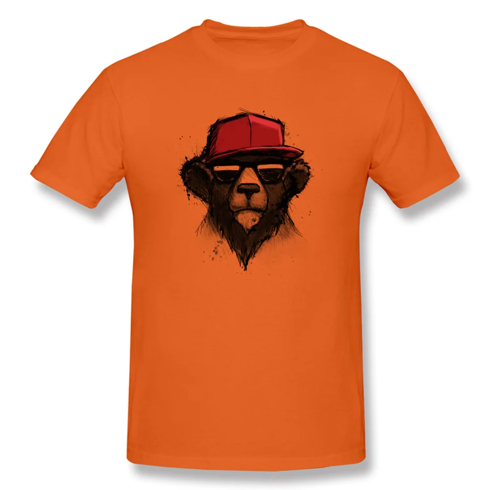 Cheap Male Top T-shirts Dope Bear 3D Printed Tees Pure Cotton Short Sleeve Classic Tee-Shirts O Neck Drop Shipping Dope Bear orange