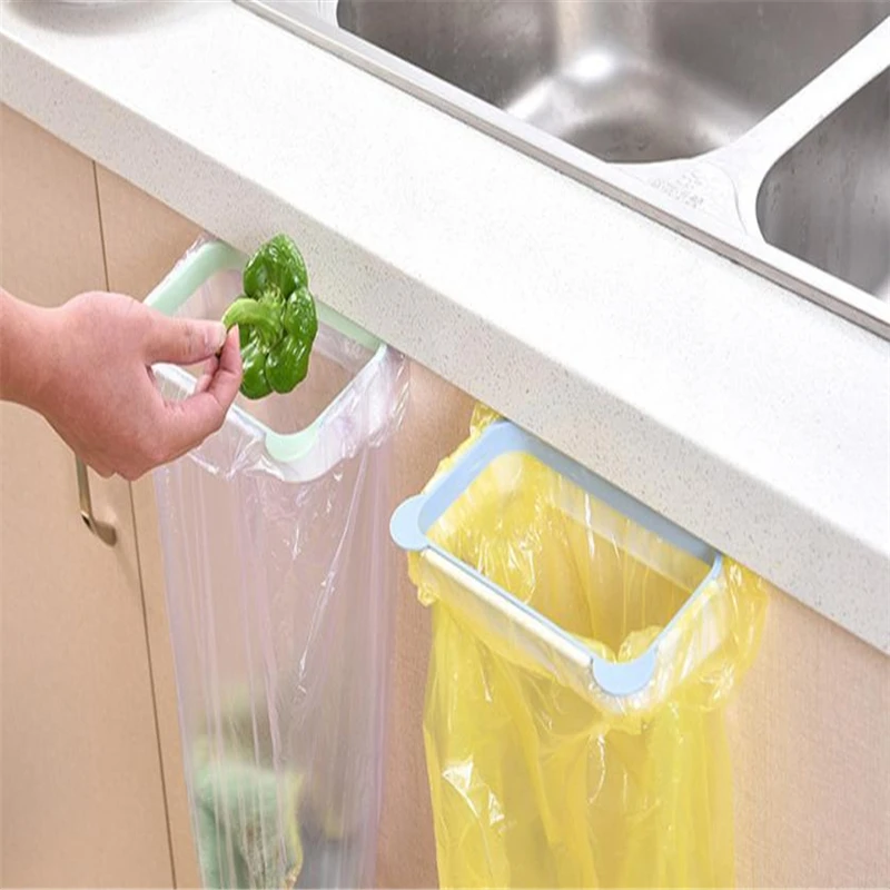New Creative  Garbage Bag Holder Plastic Bracket Stand Rack Kitchen Trash Storage Hanger Wear-resistant hot Easy to Use C0228   01