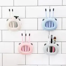 D621 всасывающий настенный держатель для зубной щетки бесплатно пробивая зубная щетка с медвежонком стойка держатель зубной щетки