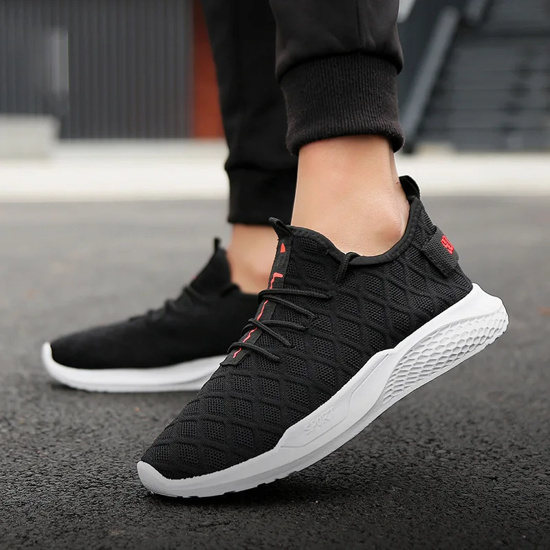 2019 Brand Shoes Men Causal Shoes Black Lightweight Breathable Lace Up Mesh Tenis White Sock Sneakers Adult Male Summer Sneakers 2019 Brand Shoes Men Causal Shoes Black Lightweight Breathable Lace Up Mesh Tenis White Sock Sneakers Adult Male Summer Sneakers