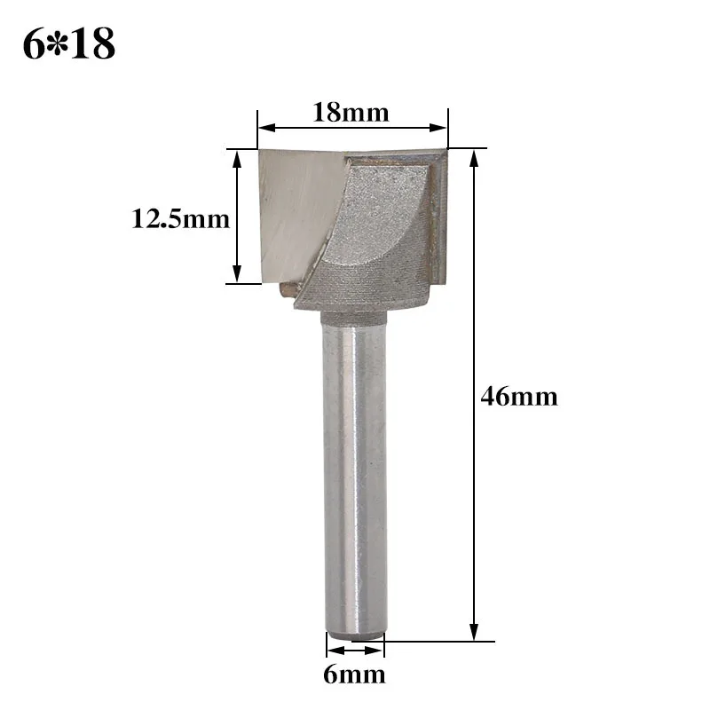 02 JDSR 6mm Shank Wood Router Bit Cleaning Bottom Router Bit Woodworking Tenon Milling Cutter Tool Cutting Smooth Wood Cutter Set