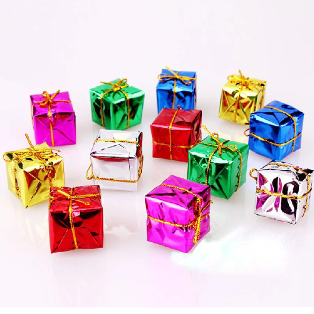 Surwish 6Pcs Colorful Small Gift Boxes Christmas Tree Hanging