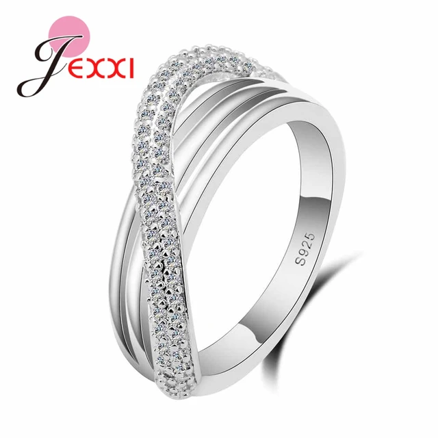 Bypass Diamond and Gold Ring in Floral Design for Women, 925 Sterling  Silver, US 5.00 - Walmart.com