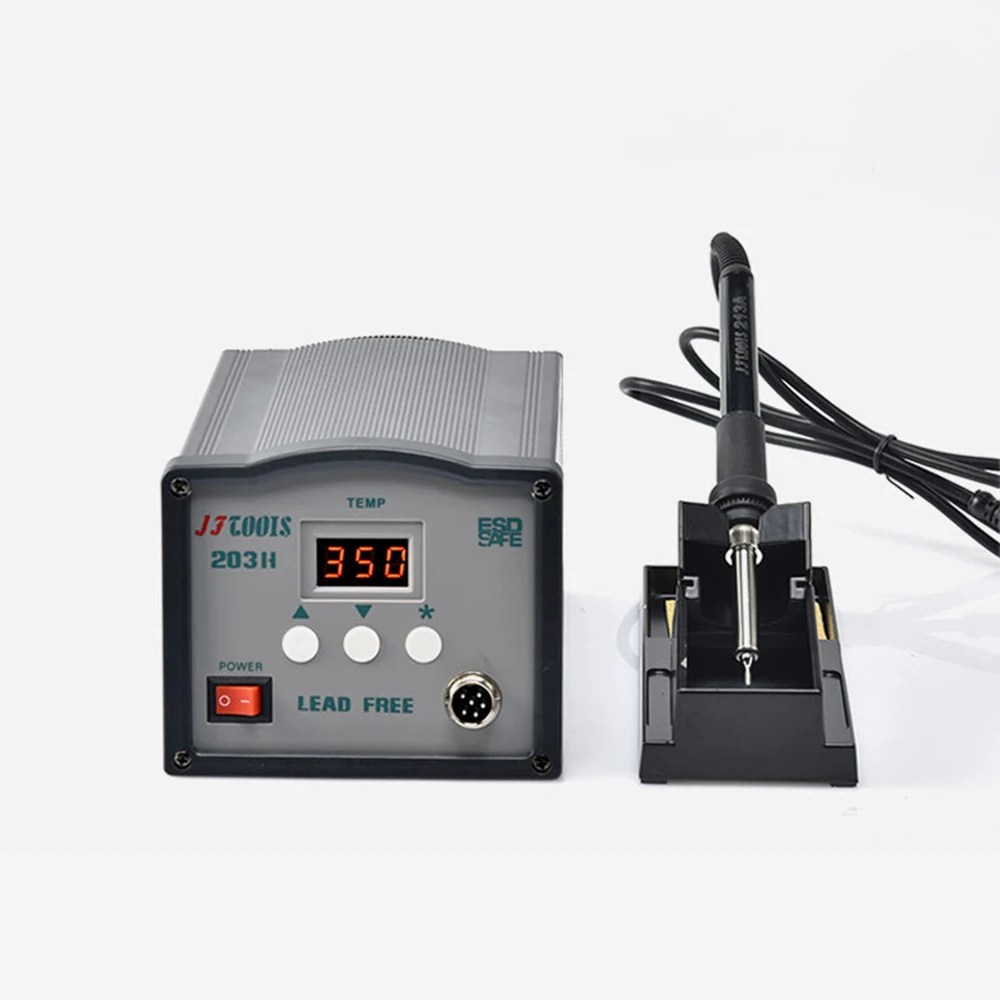 Power: 110V, Color: JF204H Electrical maintenance tools Soldering JF 220V high frequency digital display temperature control lead-free soldering platform 