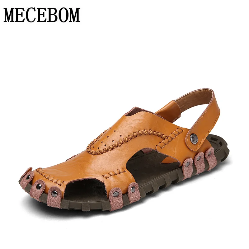 

Men sandals summer leisure genuine leather comfortable men sandals high quality men slippers casual footwear size 38-44 021m