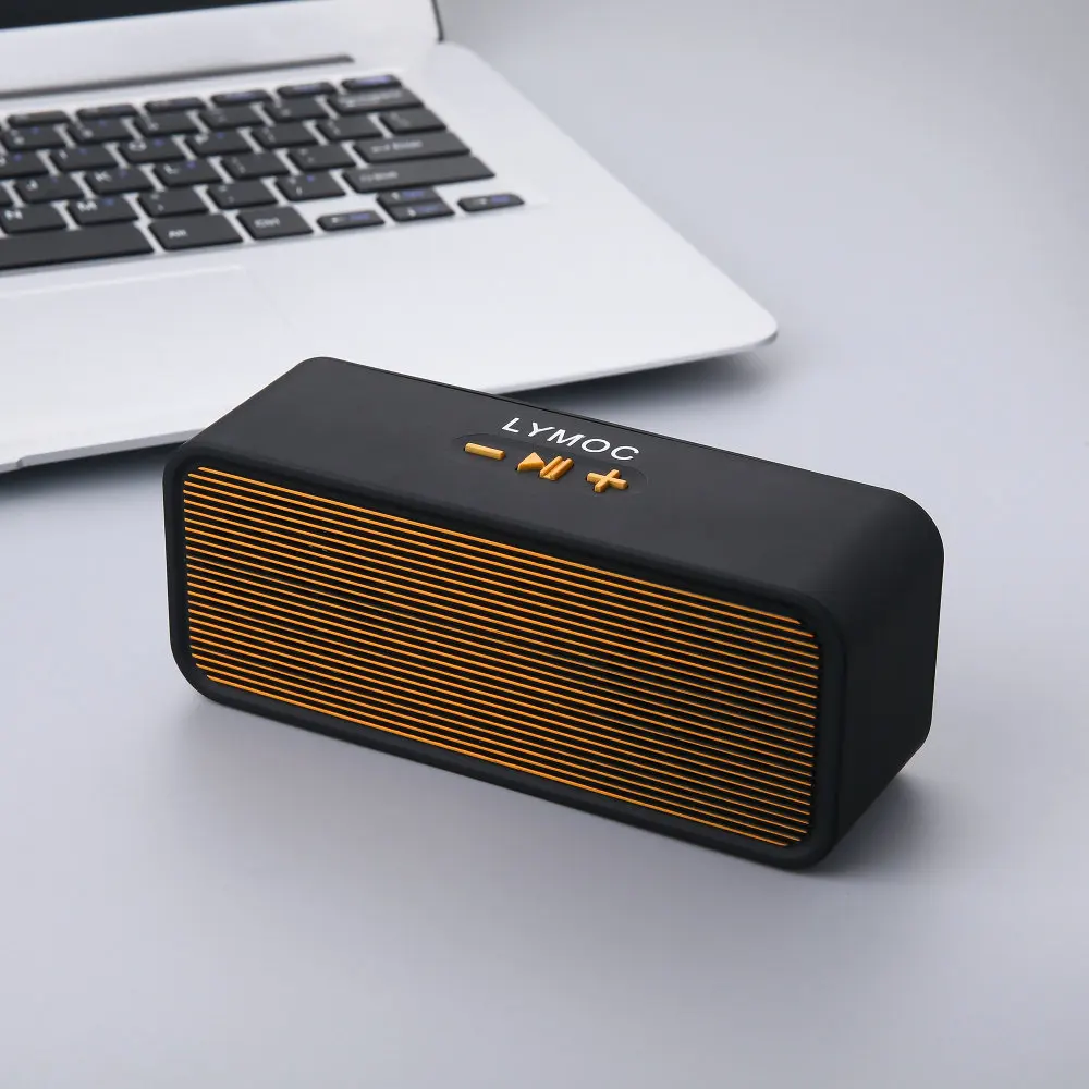 Беспроводной Bluetooth динамик s стерео мини портативный сабвуфер тяжелый бас MP3 музыка TF динамик коробка HD микрофон Громкая связь для телефона - Цвет: Orange