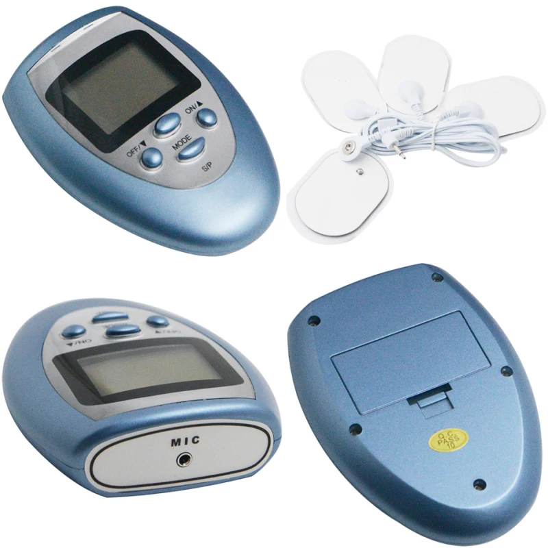 New 2019 4 pad body muscle stimulator electric vibration meridian pulse muscle stimulator relieve physical therapy massage-5