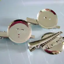 120 шт металлический Серебряный тон брошь булавка/40~ 46 мм крокодил клип комбо-20~ 30 мм Клей Pad-JS0055(a