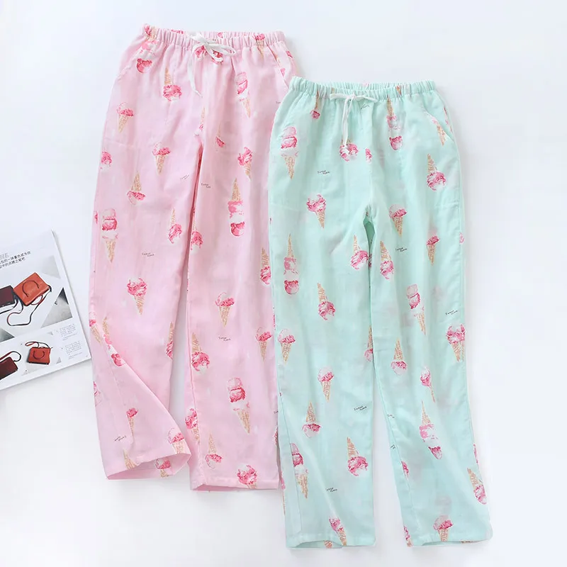 Пижамы брюки для девочек для женщин низ Pijama Femme Lounge одежда штаны для сна хлопок мотобрюки дома демисезонный Fdfklak
