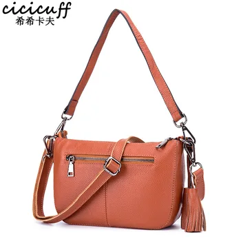 

CICICUFF 100% Real Leather Women Bags Casual Shoulder Messenger Bag Ladies Luxury Handbags Designer Simple Soft Leather Bag