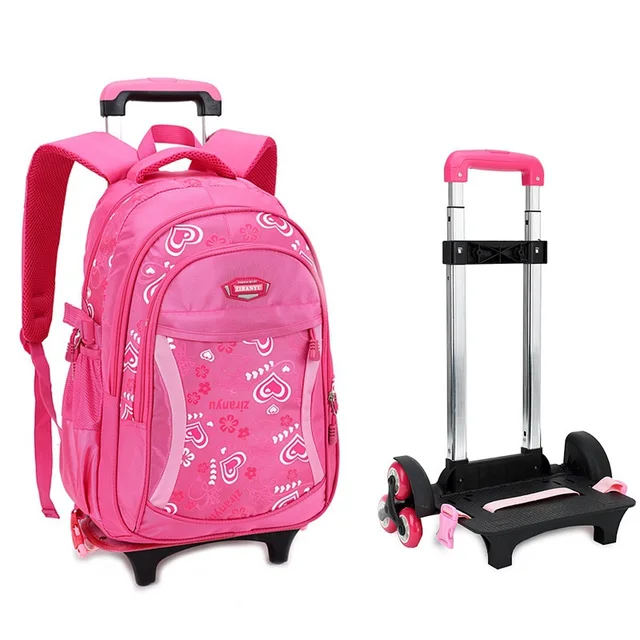 Buy 2017 Children Trolley School Bag Backpack Wheeled