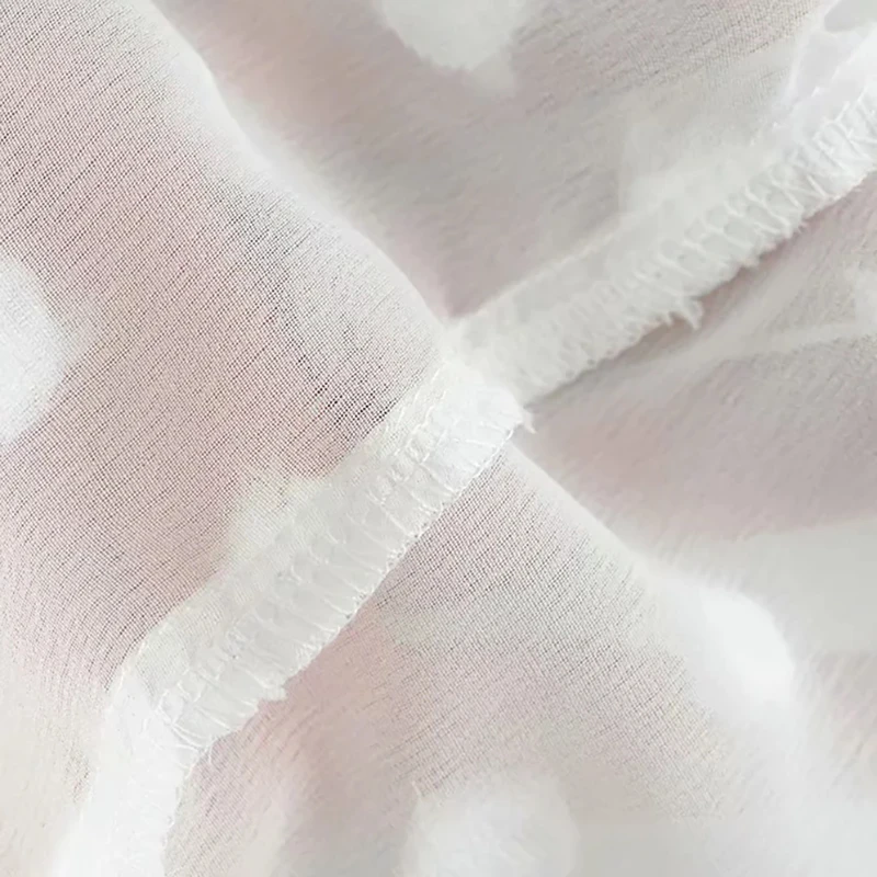 Женская белая шифоновая блузка Za летняя модная женская Свободная рубашка с вышивкой в виде снежинок с длинным рукавом для шикарных женщин blusas muje