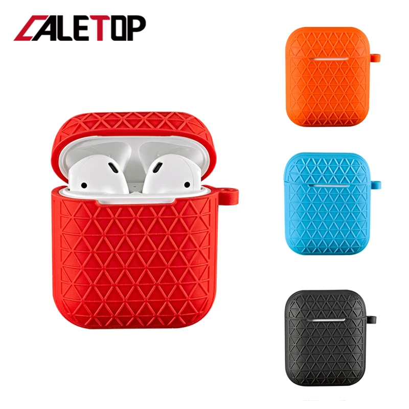 

Caletop Earphone Accessories For Airpods Silicone Protective Soft Case Bluetooth Wireless Headphone Box For Air Pods Bag 2019