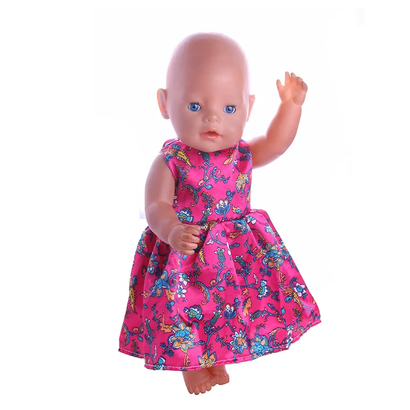 Hot Style 43cm Baby Born Zapf Doll &18inch American Doll Clothes Fashion Long Dress Outfit for Baby Born Doll n867 american-doll-clothes
