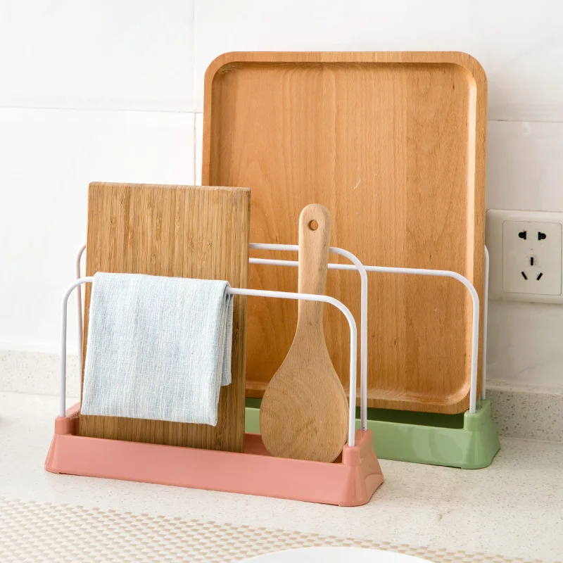 New Arrival Stainless Steel Pot Lid Cutting Board Sponge Rag Shelf