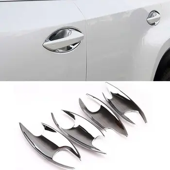 

4p CHROME DOOR HANDLE BOWL COVER INSERT MOULDING TRIM FORLEXUS NX200T NX300H