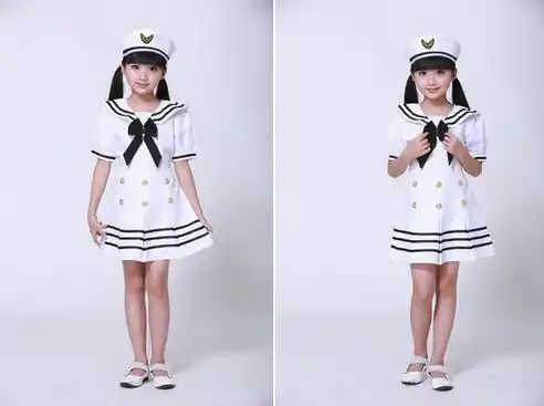 navy sailor dress girl