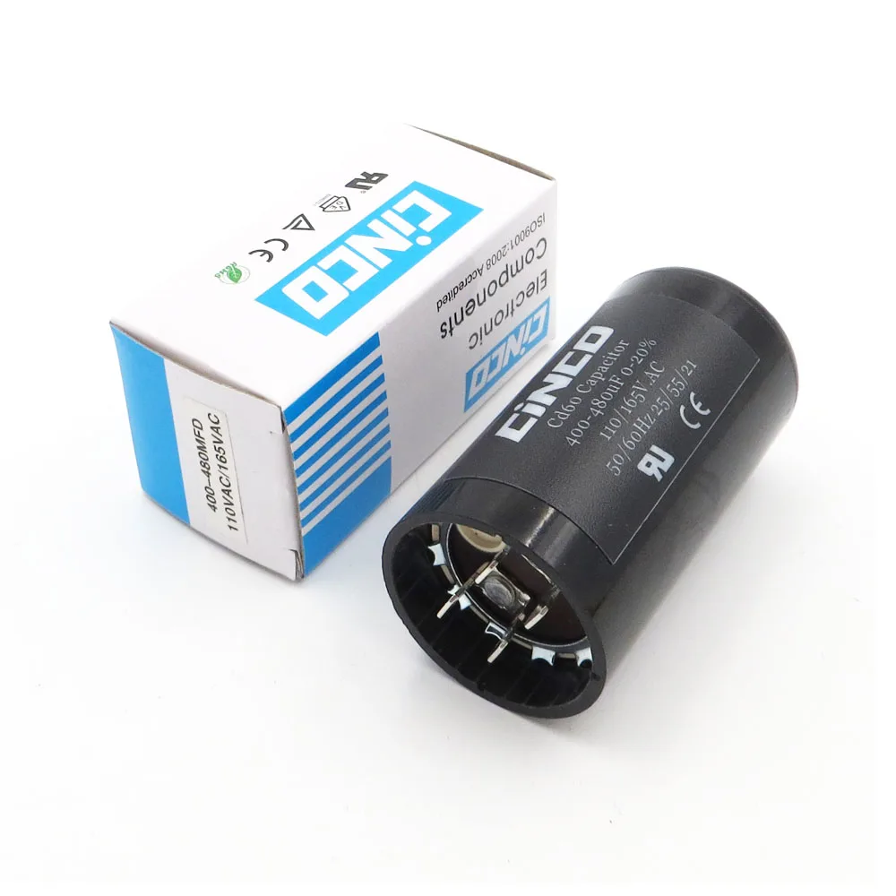 

400-480uF 110V 125V 165V CD60 Motor Start Capacitors Motor Starting 400-480 mfd uf mf Compressor HVAC Electrolytic 110VAC 125VAC