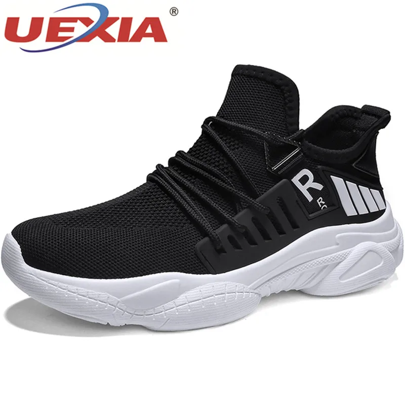 

UEXIA Hot Flats Breathable Vulcanized Shoes for Men Autumn Footwear Men's Balck White Sneakers Fashion Female High-top Hip Hop