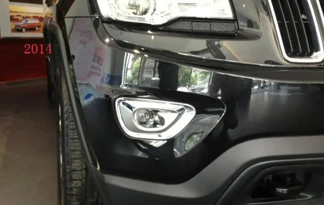 

ABS Chrome Car front fog lamp cover Decoration Trim For Jeep Grand Cherokee 2014 Car Accessories Styling