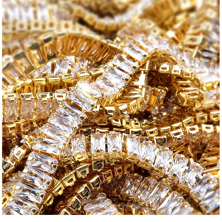 Cadeia do Punk Jóias de Metal Cortado de Luxo de Ouro Cristal de Zircão Prego Brilhante Rhinestone Zircon Unha Pode Ser Rebite Decoração 10 Prego brilhante Rhinestone Zircon Prego Prego Cadeia