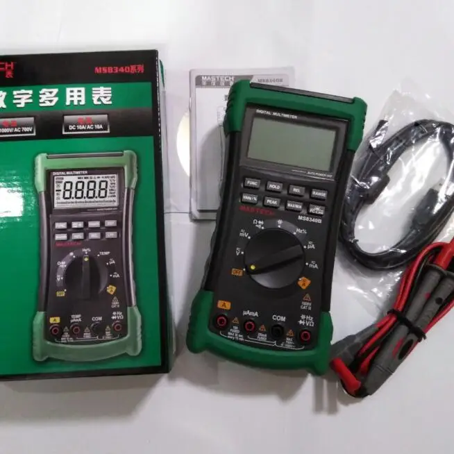 

MASTECH MS8340B High Quality Auto Range True-RMS Digital Multimeter DMM Capacitance&Frequency Test&USB Interface Meter Testers
