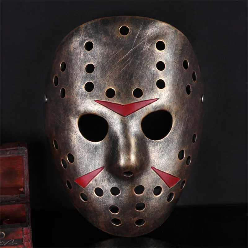 Grade Resin Jason Full Face Mask Freddy Vs Jason Movie Theme Halloween Party Cosplay Horror Halloween Masks Party Props FA103 (6)