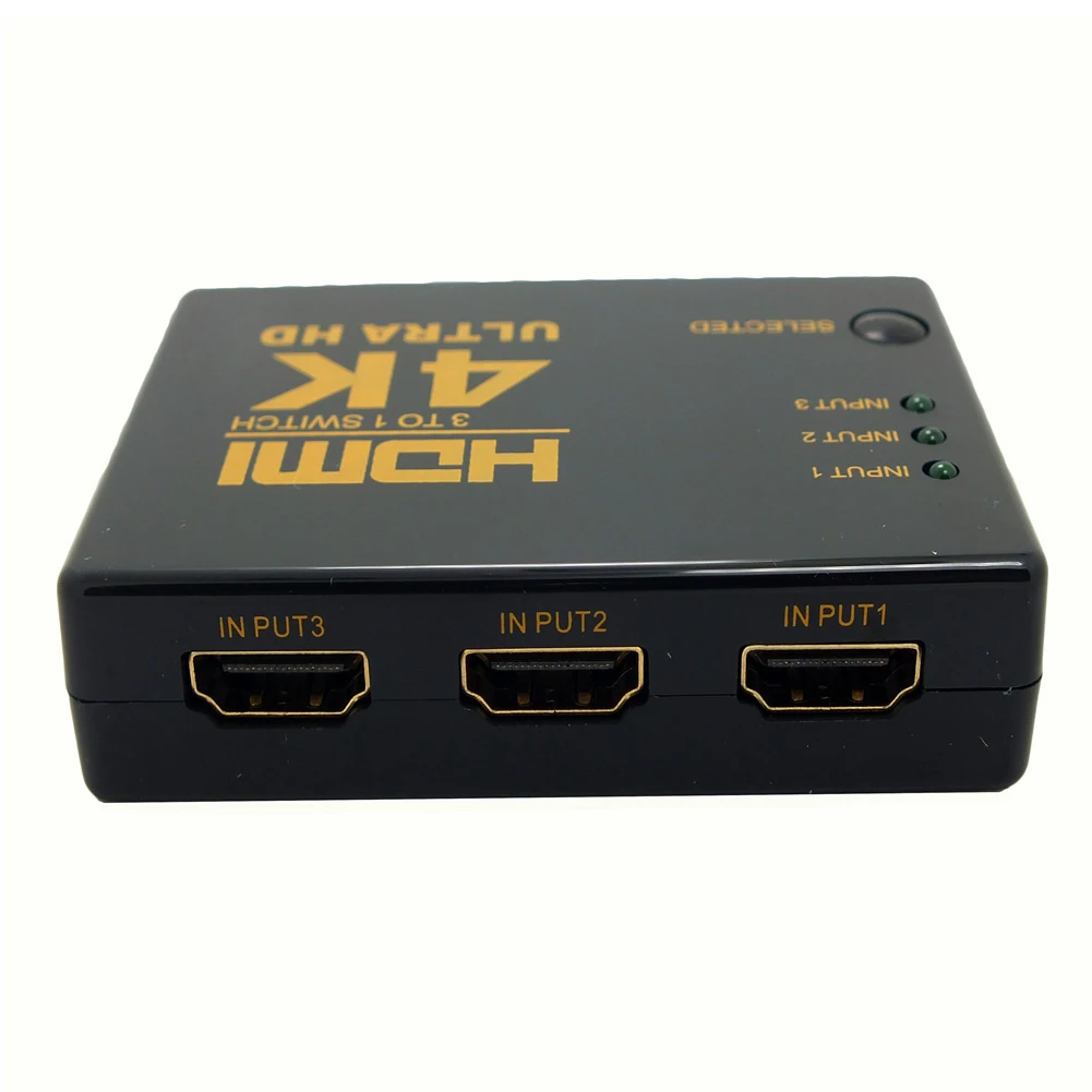 4 K * 2 Ultra HD 3 1 HDMI коммутатор 1080 P Высокое качество Поддержка 3D видео черный| |