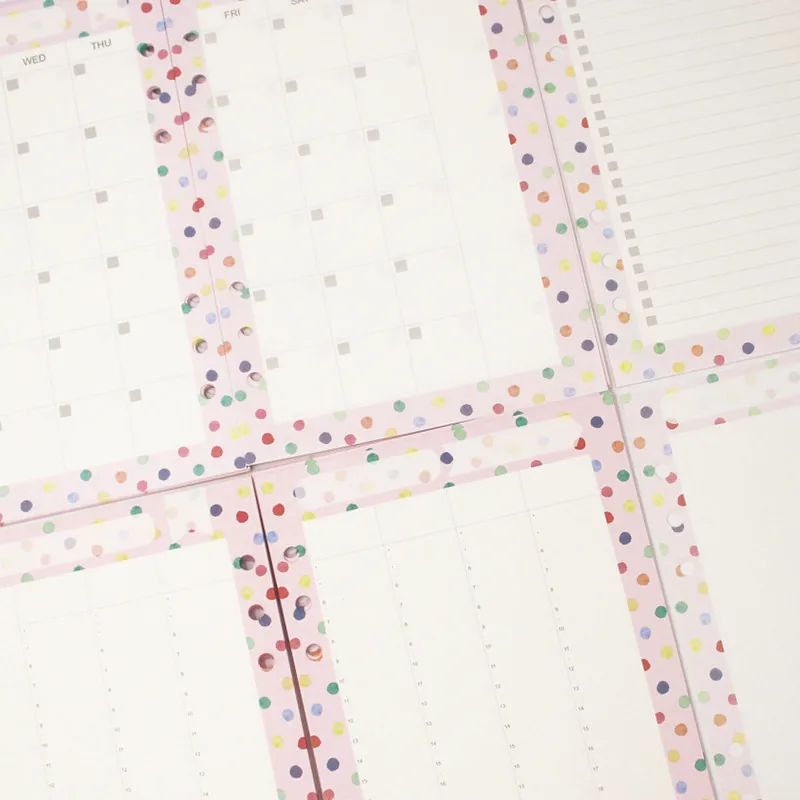 

Dokibook Notebook Inner Core Refill Month Weekly Planner Kawaii Rainbow Inner Paper For Filofax 2018 Agenda Organizer Stationery