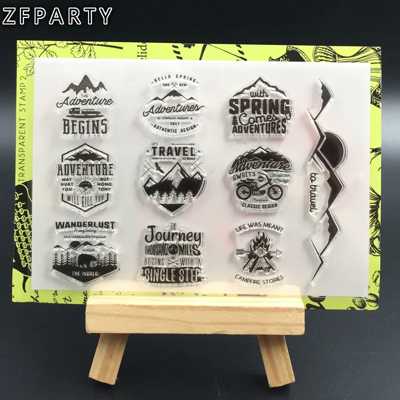 

ZFPARTY Travel Transparent Clear Silicone Stamp/Seal for DIY scrapbooking/photo album Decorative clear stamp sheets