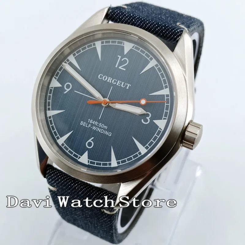 

41mm Blue Dial Stainless Steel Corgeut Automatic Mens Watches 2817