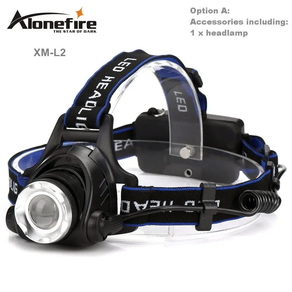 

AloneFire HP79 Head light CREE XML T6 L2 U3 LED 5000LM Zoom Headlight Camping Headlamp 18650 Rechargeable Battery hike Head lamp