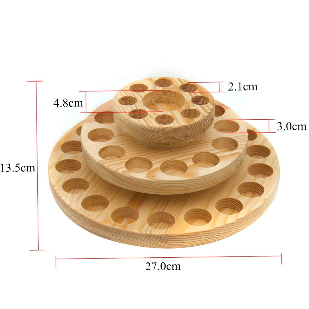 Ручной работы вращающийся дисплей деревянная полка Круглый Стеллаж для эфирных масел бутылки багажа или косметики медицина сортировка