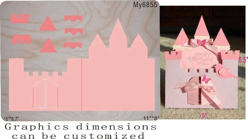 

Castle new wooden mould cutting dies for scrapbooking Thickness-15.8mm