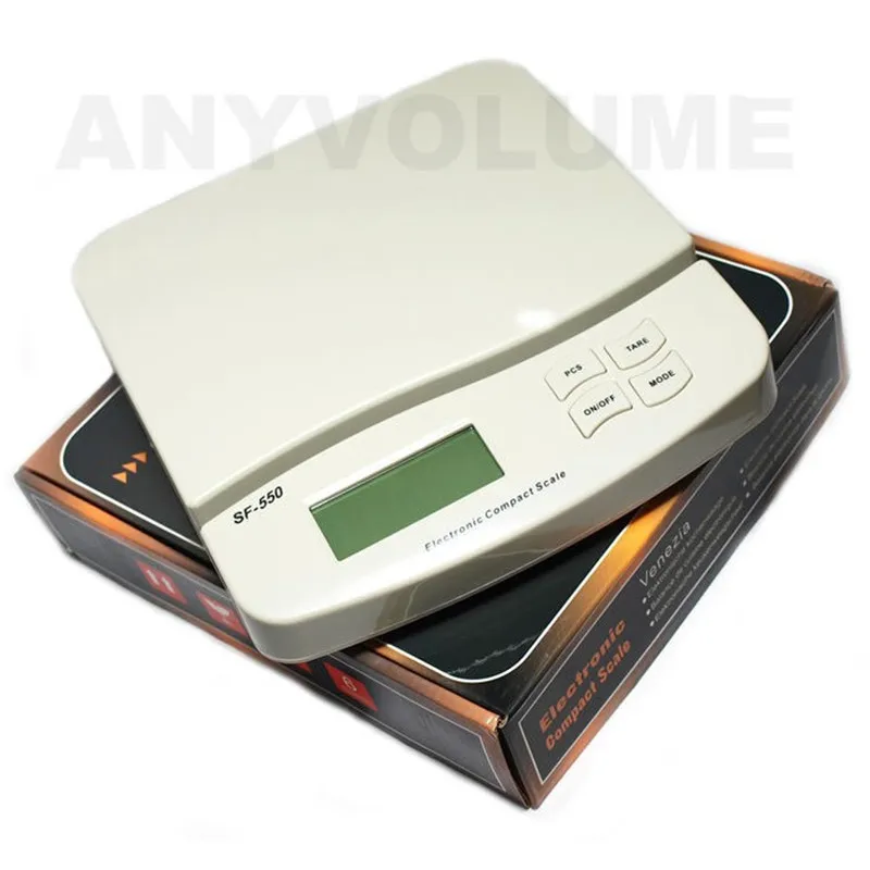 

NEW High Precision Electronic Digital Kitchen Bake Bench Scale Post Parcel Scale AC power-White SF-550 25kg/1g Factory price