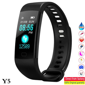 

Y5 Smart Band Heart Rate Blood Pressure Exercise Fitness Tracker Pedometer Waterproof for Android IOS Men Women Smart Bracelet