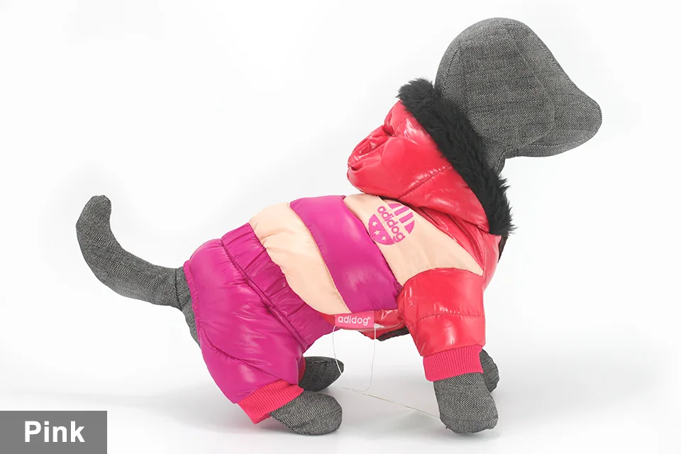 adidog New Winter Pet dog Clothes for Small Medium Dog Pet clothing Coat hoodies Waterproof Super Warm Jacket Snow chihuahua for Winter 1105