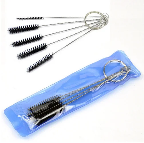 5Pcs/Set Tattoo Machine Tube Airbrush Needle Mouth Spray Grips Nozzle Tip Cleaning Brush Piercing Repair Tool Kits