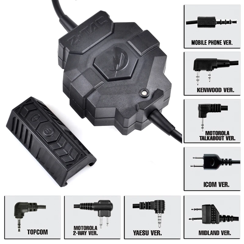 Z Тактический Z 123 Стиль Беспроводной PTT Адаптер Качество Беспроводной для Радио и Гарнитура Для Тактических Съемки Открытый Охота
